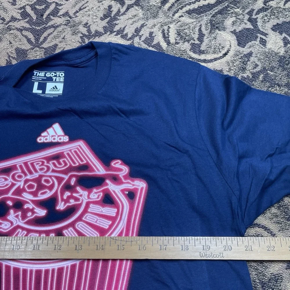 MLS Adidas New York Red Bulls TMC Translucent Shirt Mens Size Large New Blue